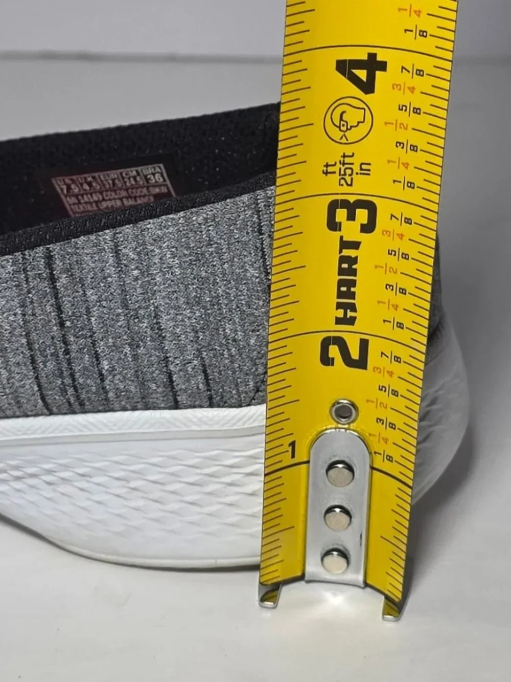 Skechers Goga Max Womens Gray Casual Slipon Shoes Size 7.5